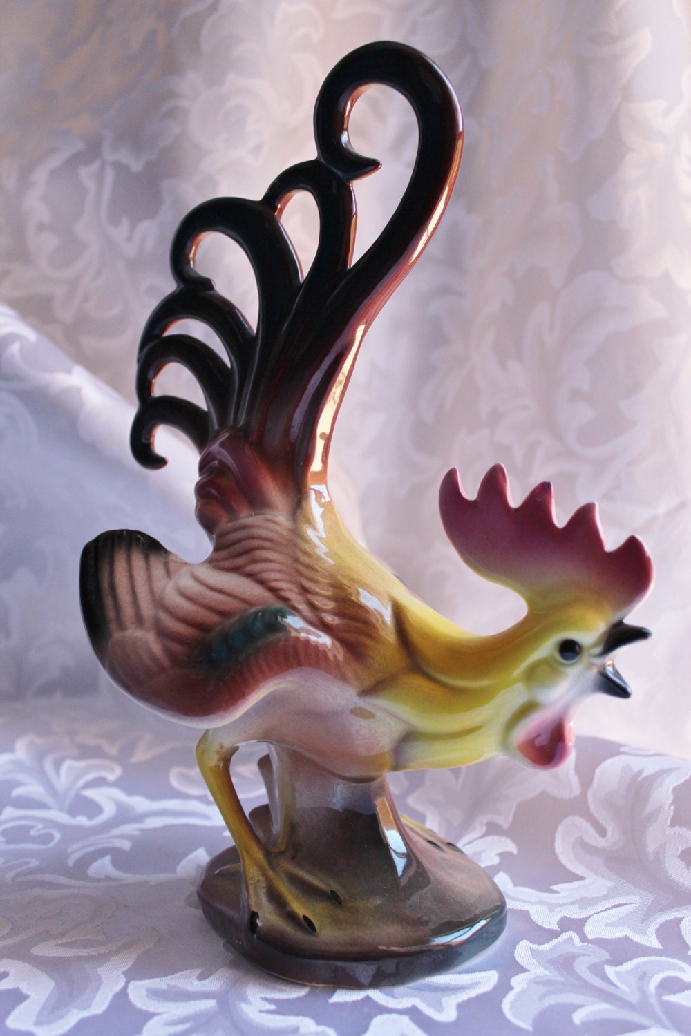 fighting rooster figurine