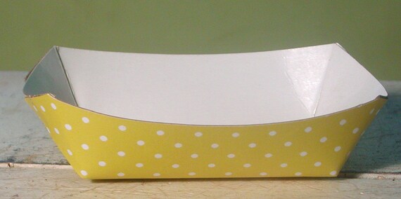 72 Color Options Polka Dot Paper Food Tray - Set of 12 Il_570xn