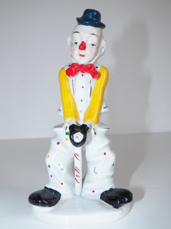 Vintage Clown Porcelain Figurine Collectible by StevesStoreofStuff