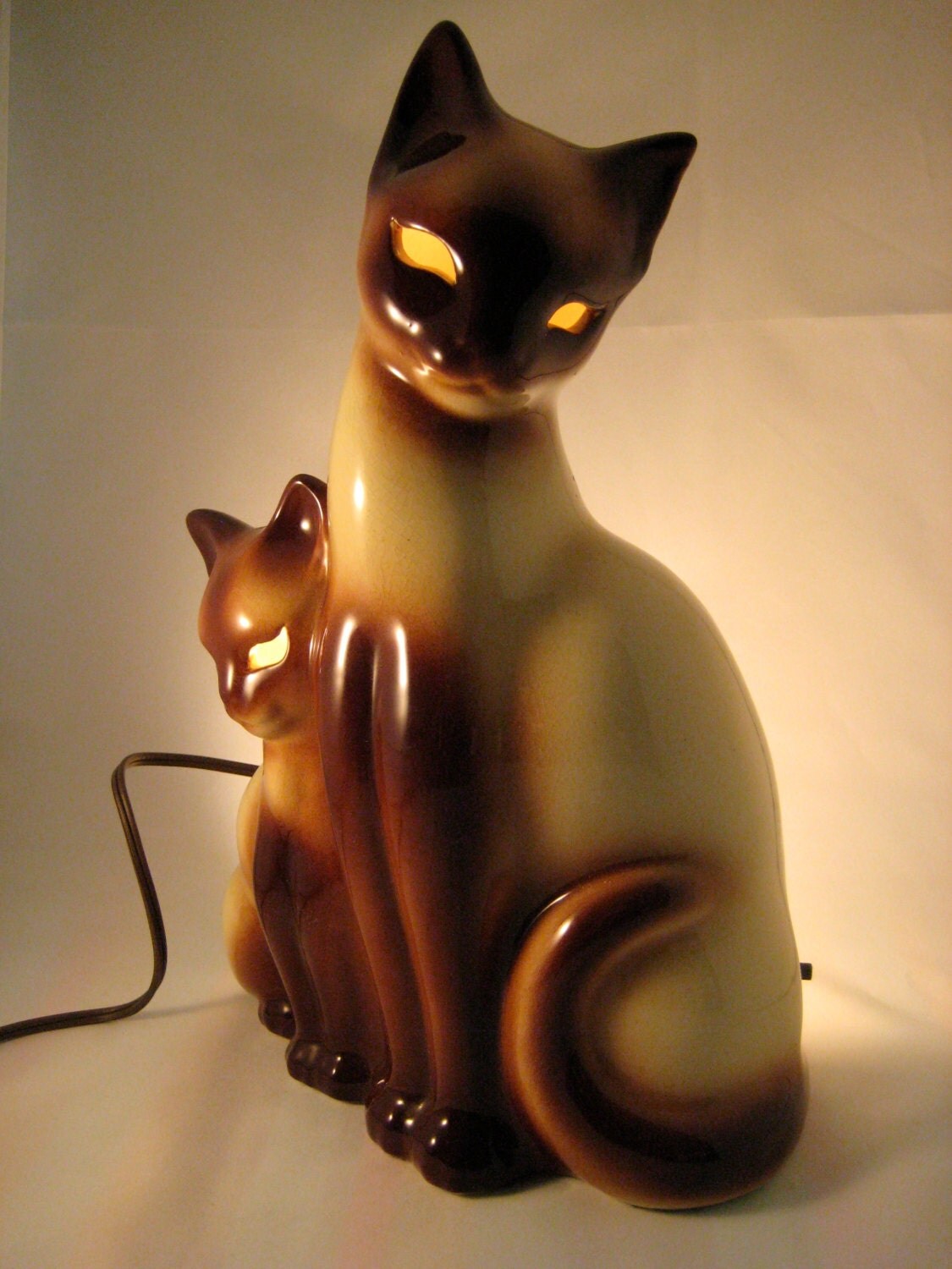 Kron Siamese Cats TV Lamp 1950s Texas by CattleDogModern on Etsy