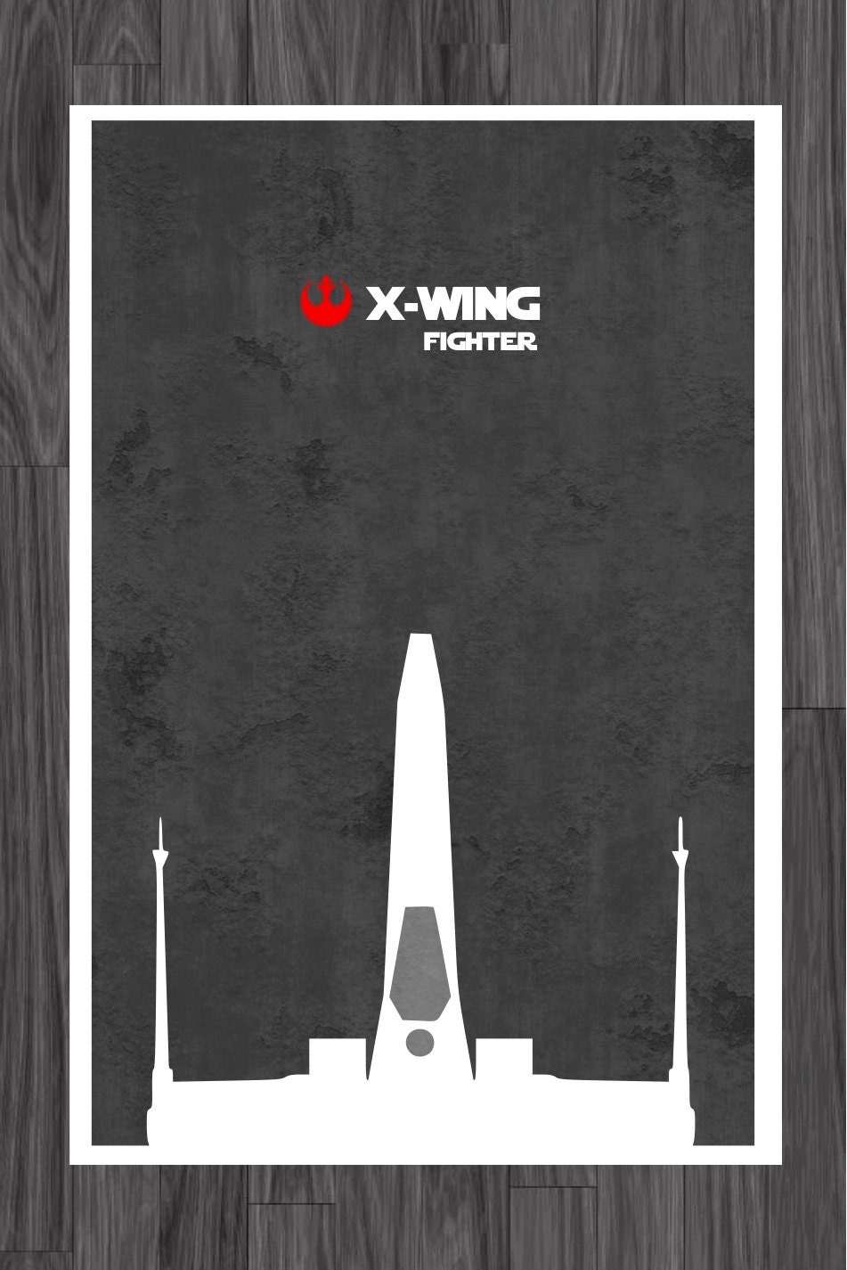 Star Wars Art Poster of XWing Fighter 11x17 by adesigngeek