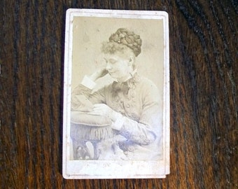Vintage 1800s Photograph Victorian Woman 4 x 2.5