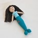 SALE Mermaid Plush Crochet Doll - Little Mermaid Toy For Child