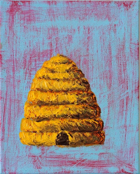 Beehive Acrylic Painting on Canvas