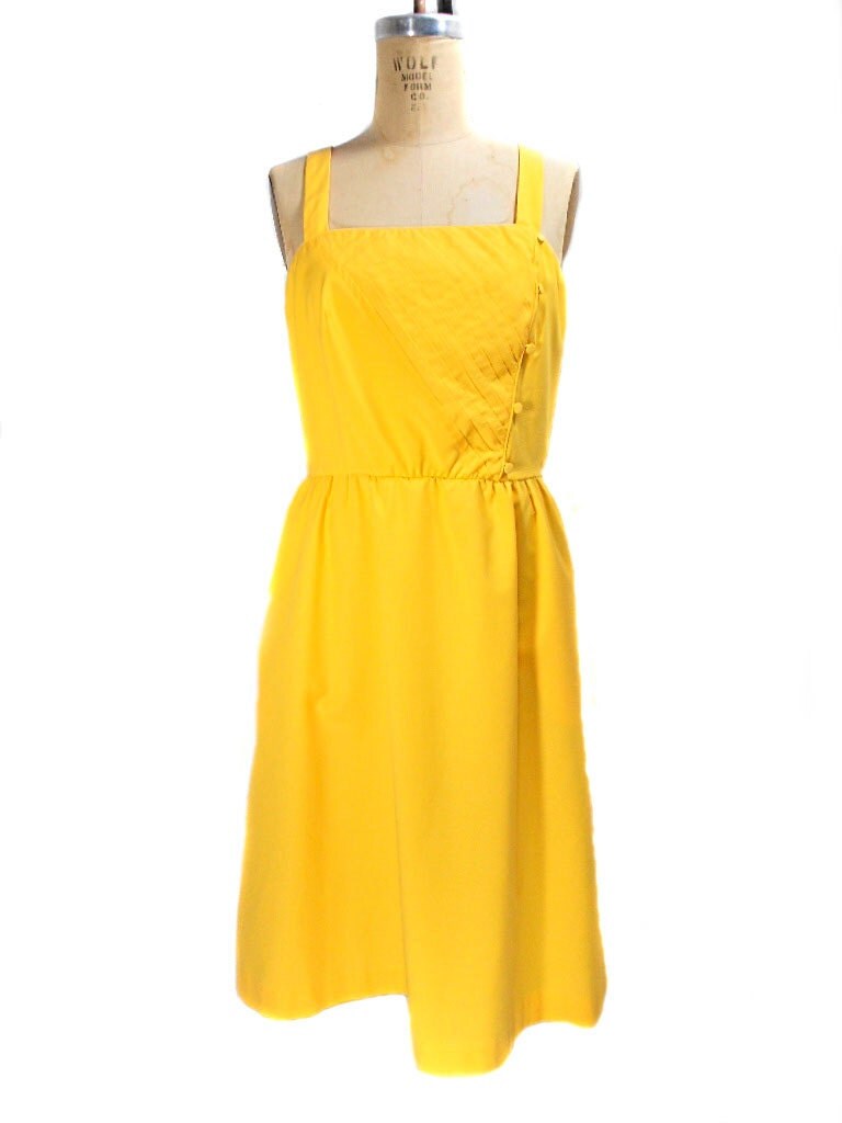 1960s Jenni Yellow Sundress Summer Spring Dress Dress with