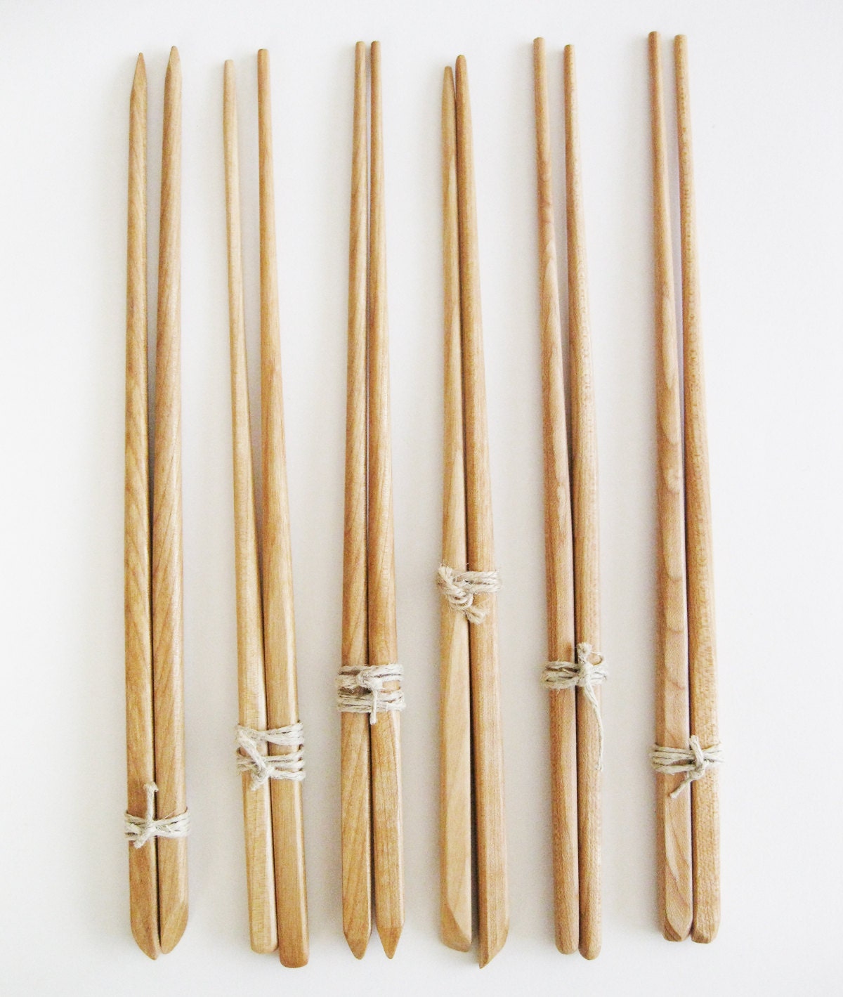 Set of six handmade wood chopsticks wedding by BlisscraftandBrazen