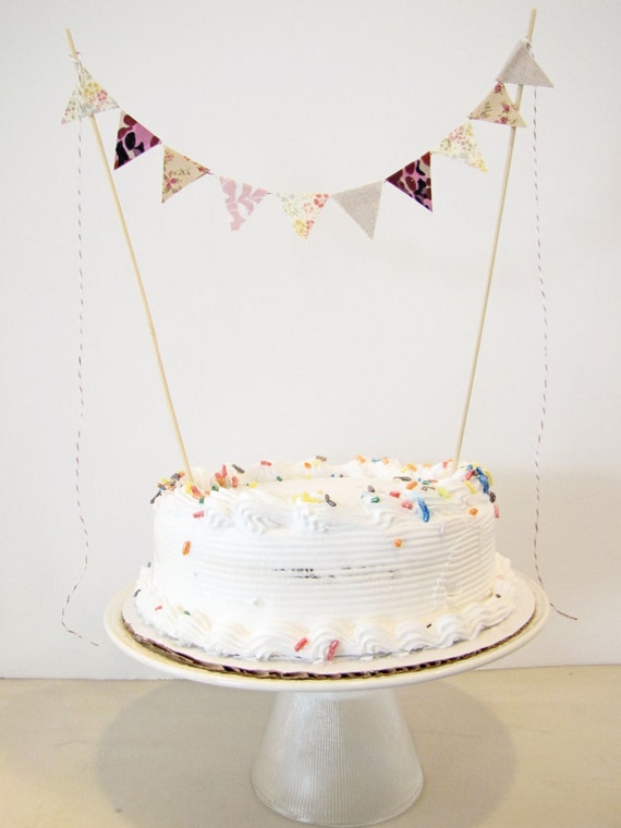 decoration wedding rustic for Decoration Topper Cake Bunting Cake Wedding Fabric