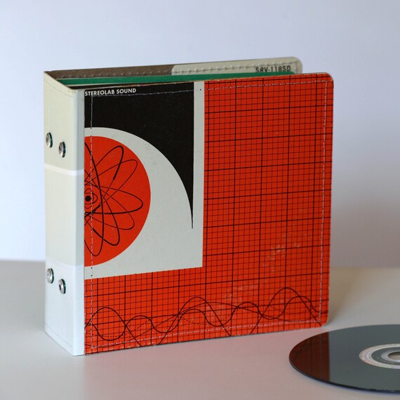 18 DVD Holder Book Handmade from Upcycled Album Cover