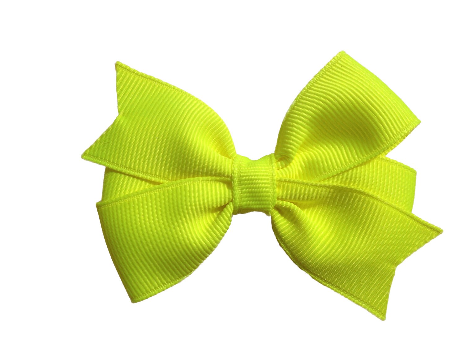 3 inch Neon yellow hair bow yellow bow toddler bow baby