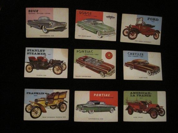 Items Similar To Car Trading Cards Topps World On Wheels Classic Cars 