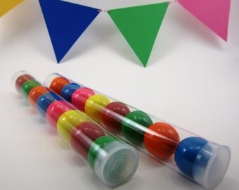 5 Clear Plastic Candy Tubes With Plastic Cap - 8" Long - Wedding Favor, Party Favor, Birthdays, Sweet 16, Gumball Tube