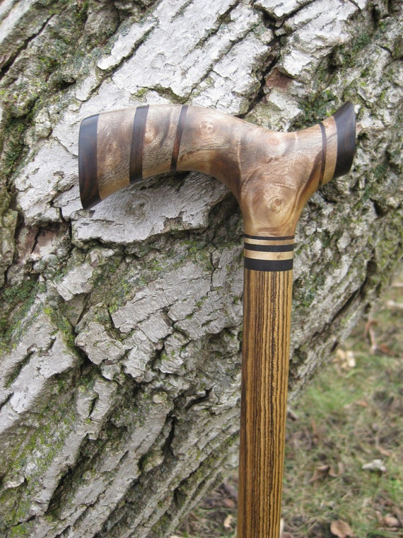 Camphor Burl Exotic Wood Walking Cane Wooden Cane by gammamike