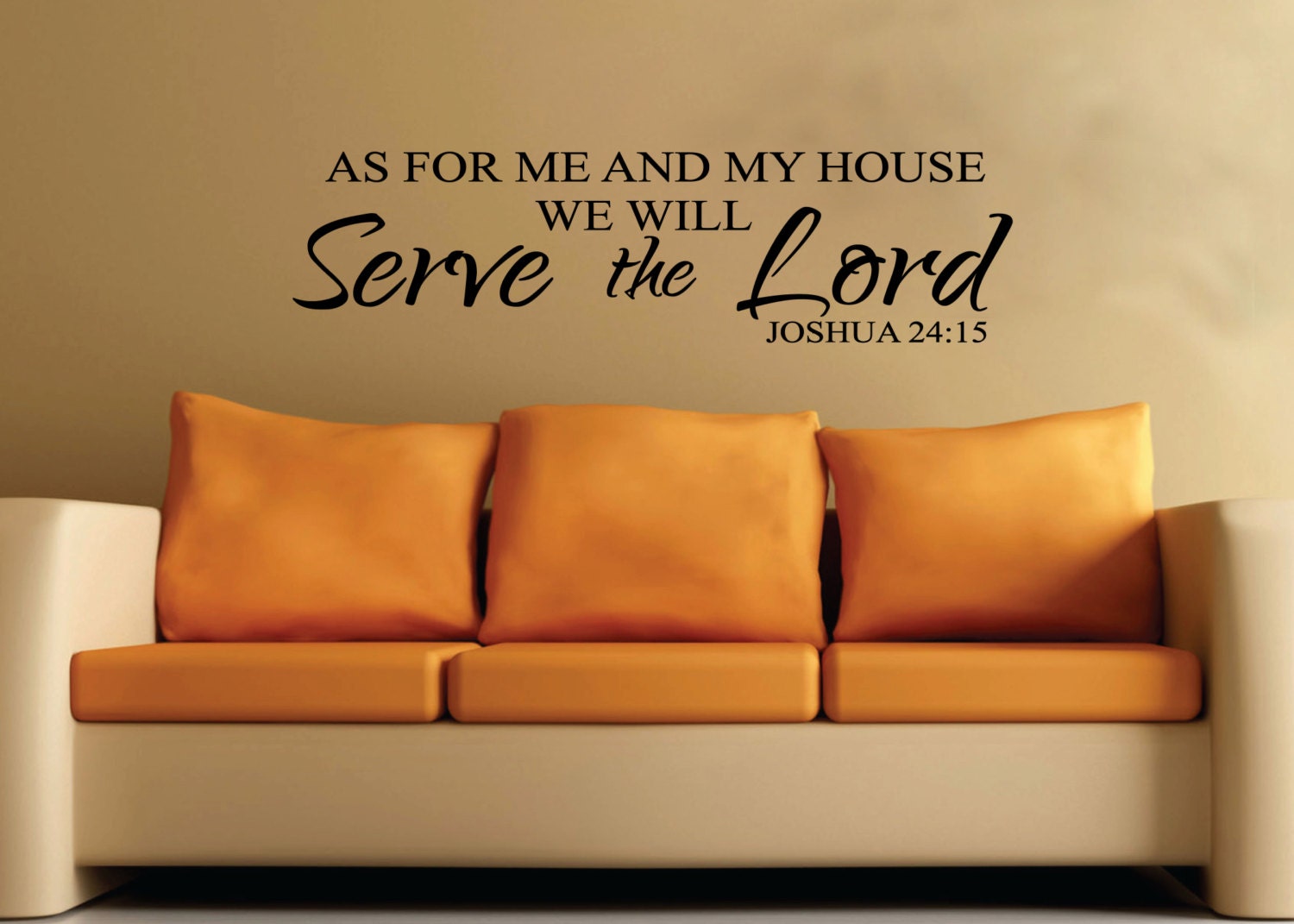 Scripture Wall Vinyl Bible Verse As for me and by WildEyesSigns