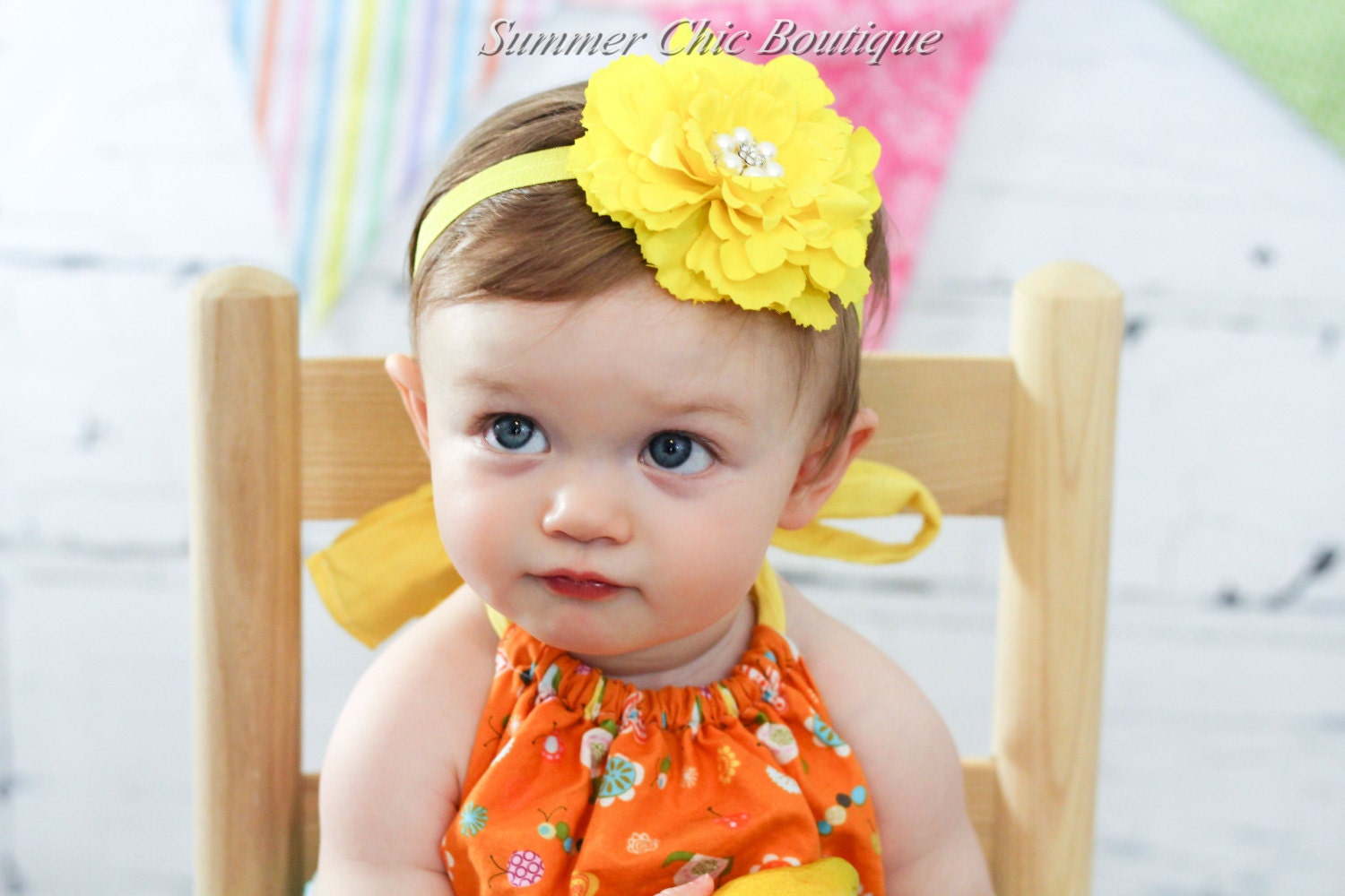 yellow newborn headband