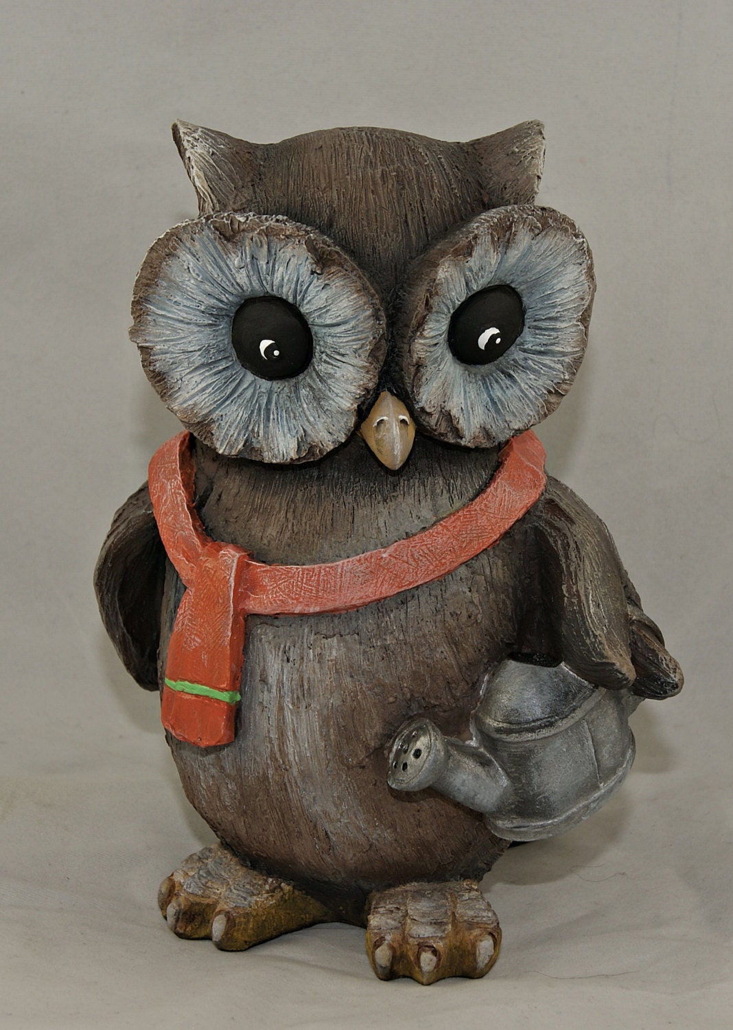Hand Painted Resin Owl Figurine Lawn Ornament Garden Decor