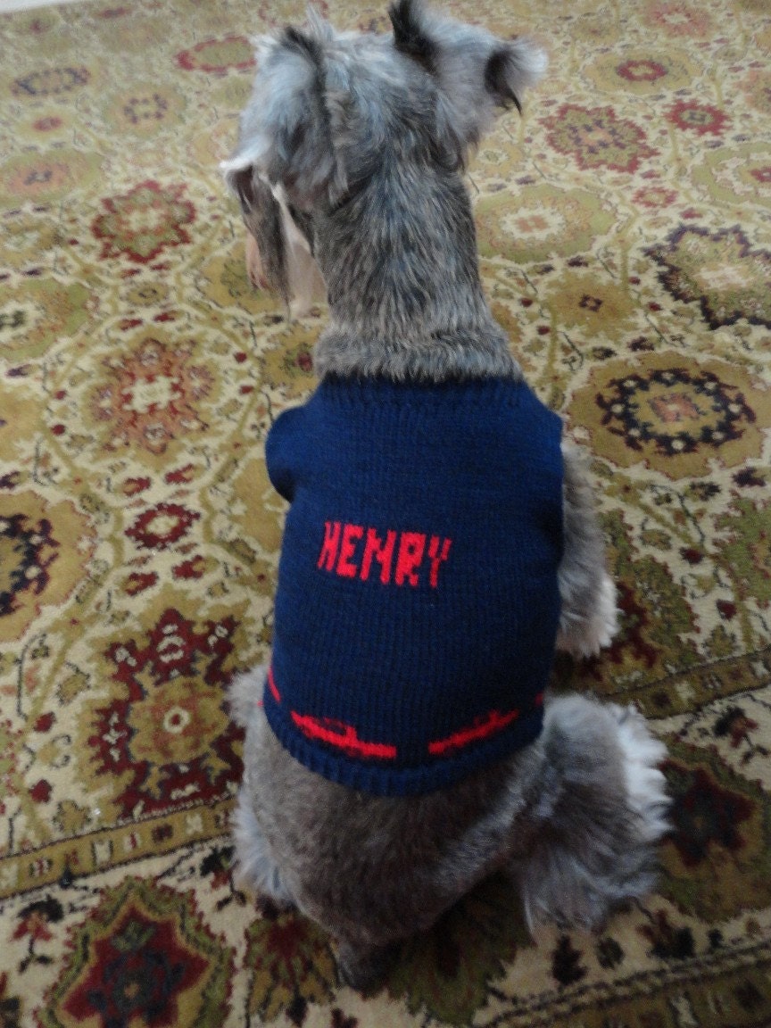 Personalized Dog Sweater Large 18 to 21 lbs. Choose your