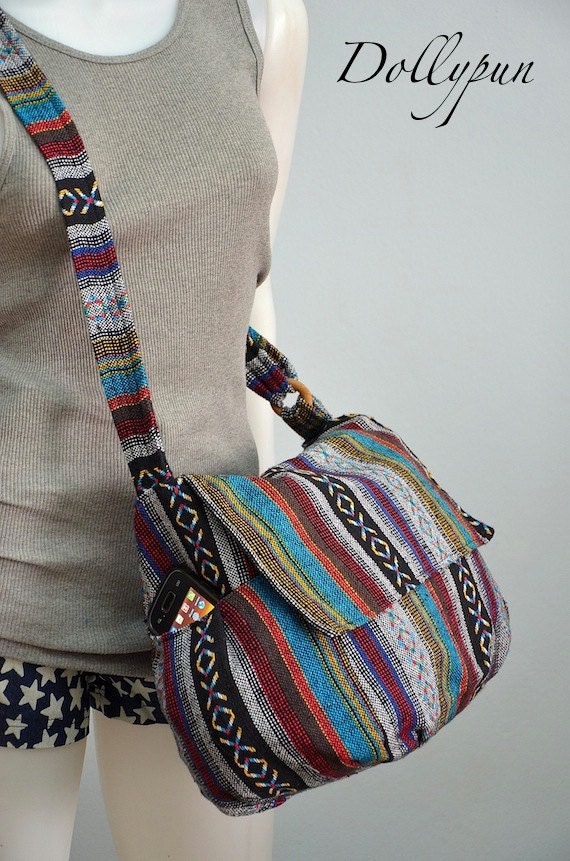 Women Hippie Messenger Bag Handbags Nepali Woven Bag Crossbody