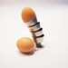 4 Danish Egg Cups Denmark - Mid Century Stainless Steel Eggcups
