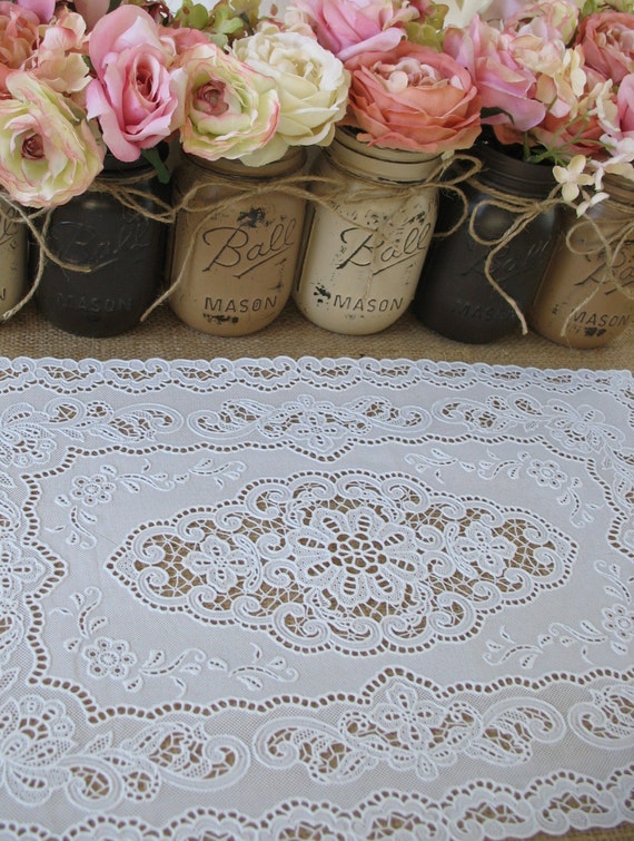 Vinyl Lace Doilies ONE DOZEN vinyl lace doilies Rustic