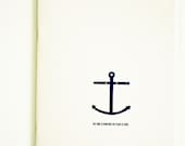 Anchor Notebook Bound Notebook Nautical Journal Blue Anchor