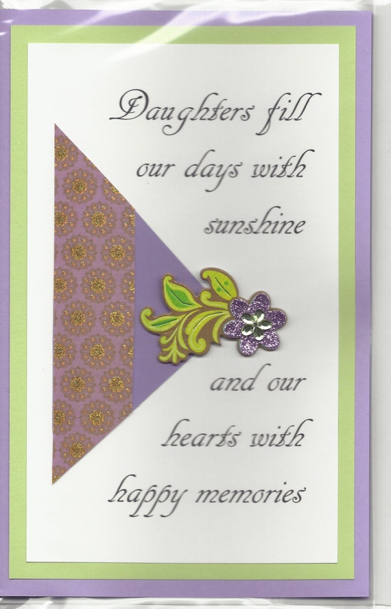 handmade greeting card birthday daughter embellished