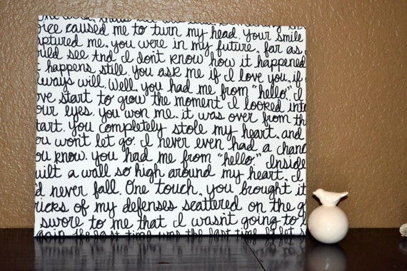 Custom Canvas Wall Art Painting Wedding Song by GoldenPaisley