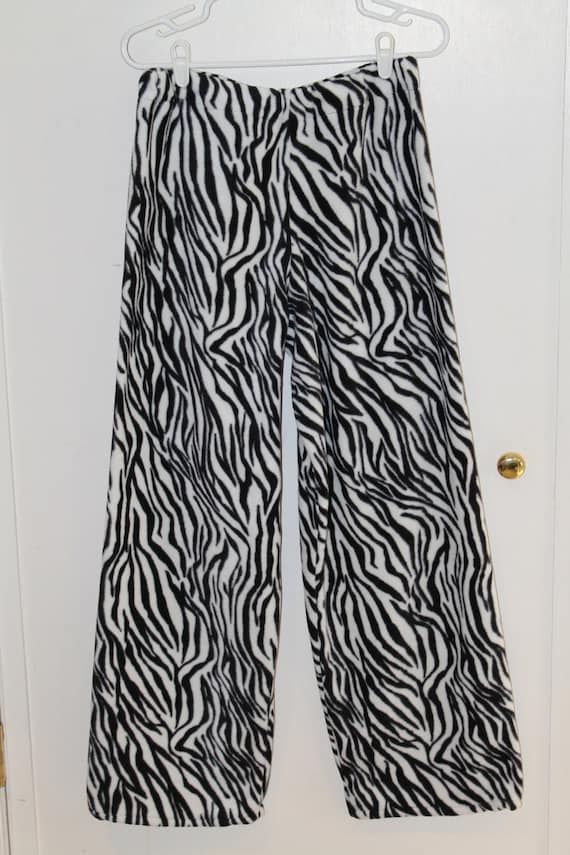 Zebra Print Fleece Pajamas Pants