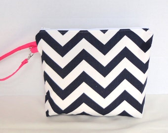 Diaper clutch, wristlet large in choice of fabric and lining- you customize