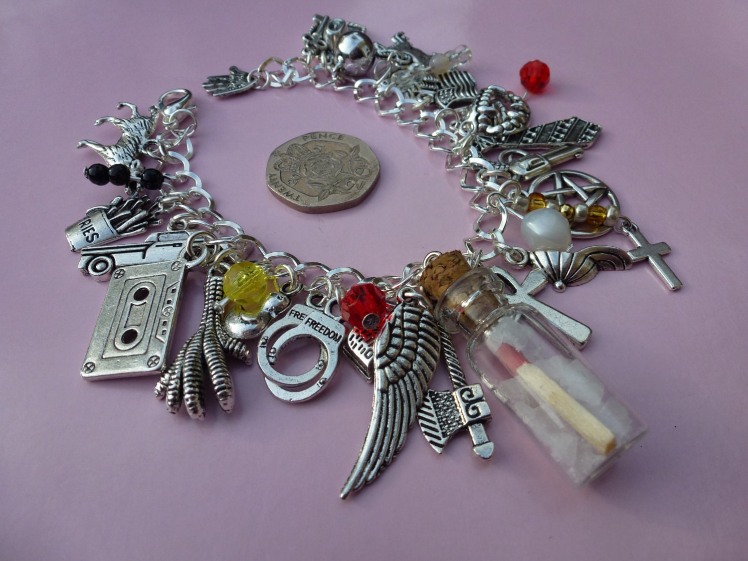 Supernatural Charm Bracelet Featuring 30 Charms including