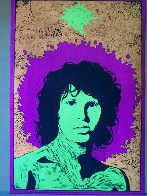Weiche Toucher Jim Morrison Schwarzlicht Poster von Joe Roberts Jr