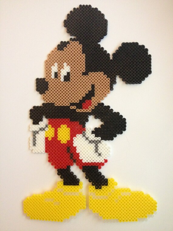 Items similar to Mickey Mouse perler bead on Etsy