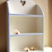 Large White and Robins Egg Blue Wood Curio Shelf Shabby Chic