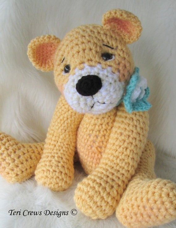 Crochet Pattern Favorite Teddy Bear by Teri Crews instant download PDF format Crochet Toy Pattern