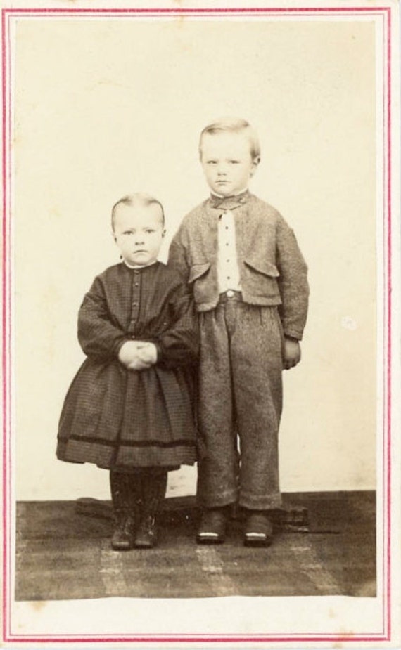 Vintage CDV Photo Civil War Children Photography