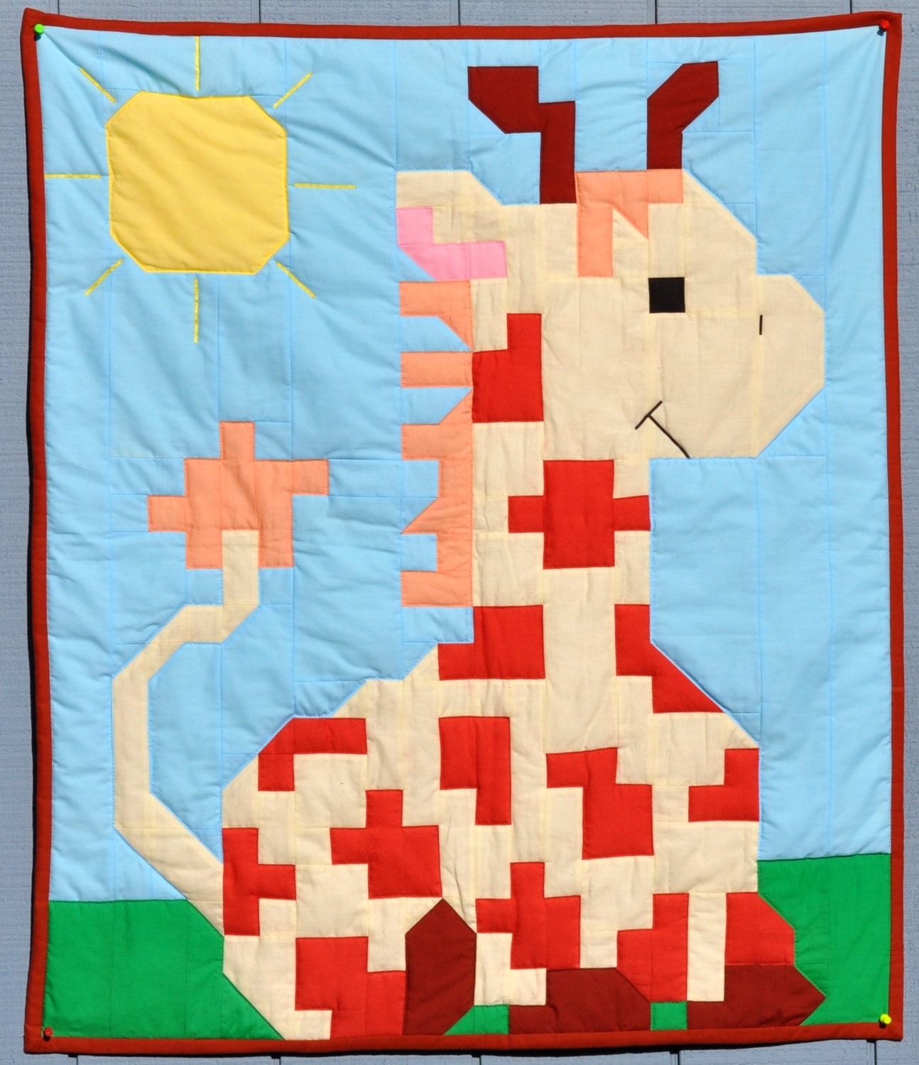Giraffe baby quilt pattern 3 Sizes PDF