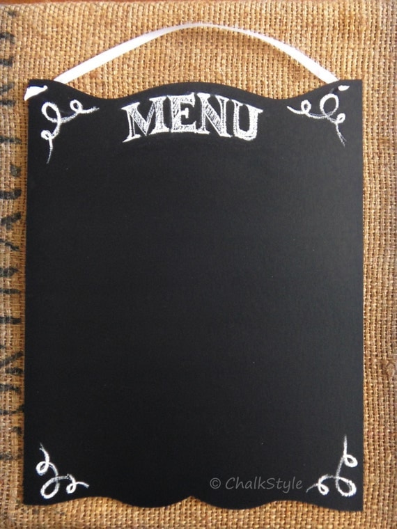 Items similar to 17.5x14" Chalkboard Menu Rustic Wedding Sign Chalk