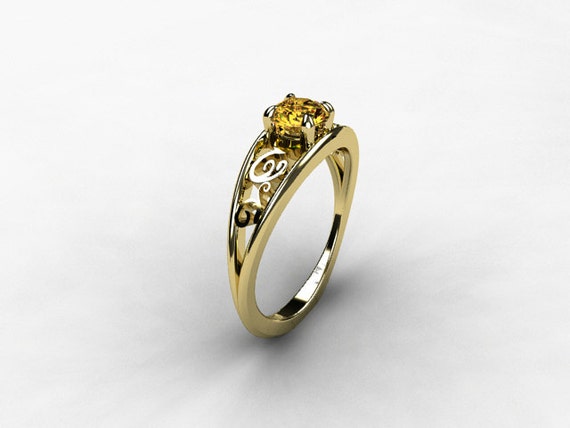 Items similar to imperial topaz engagement ring, filigree ring, white