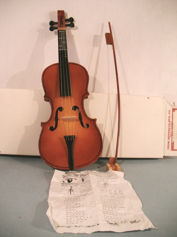 Vintage Jefferson Violin Toy/ Miniature 22 w/ Bow