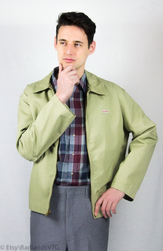 1990s Mens Khaki Mechanics Jacket by Dickies Sz L