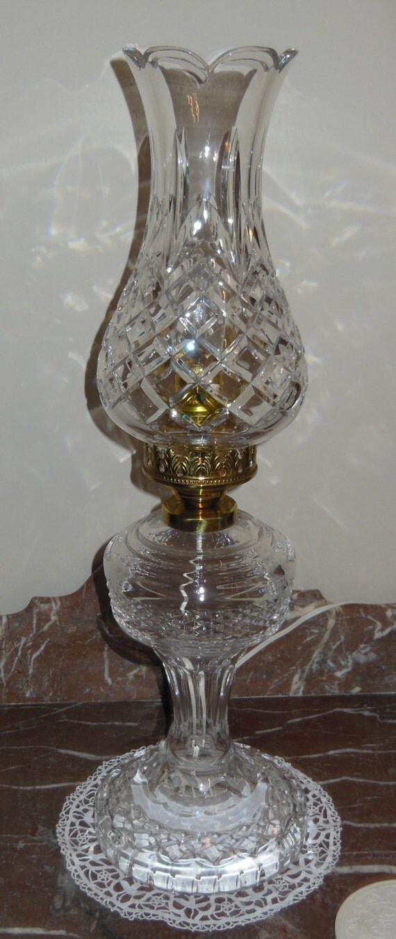 ON SALE Waterford Crystal Lamp Signed