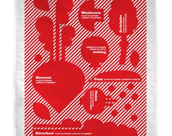 Plant in Time - 100% Linen hand screen printed teatowel