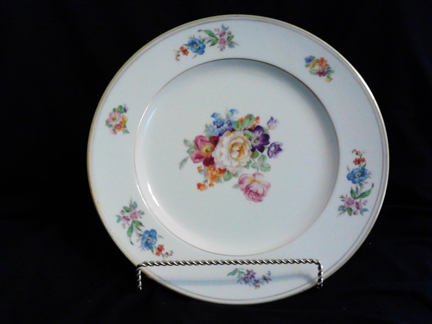 Floral China Plates By Limoges Replacement by MyFriendsAttic