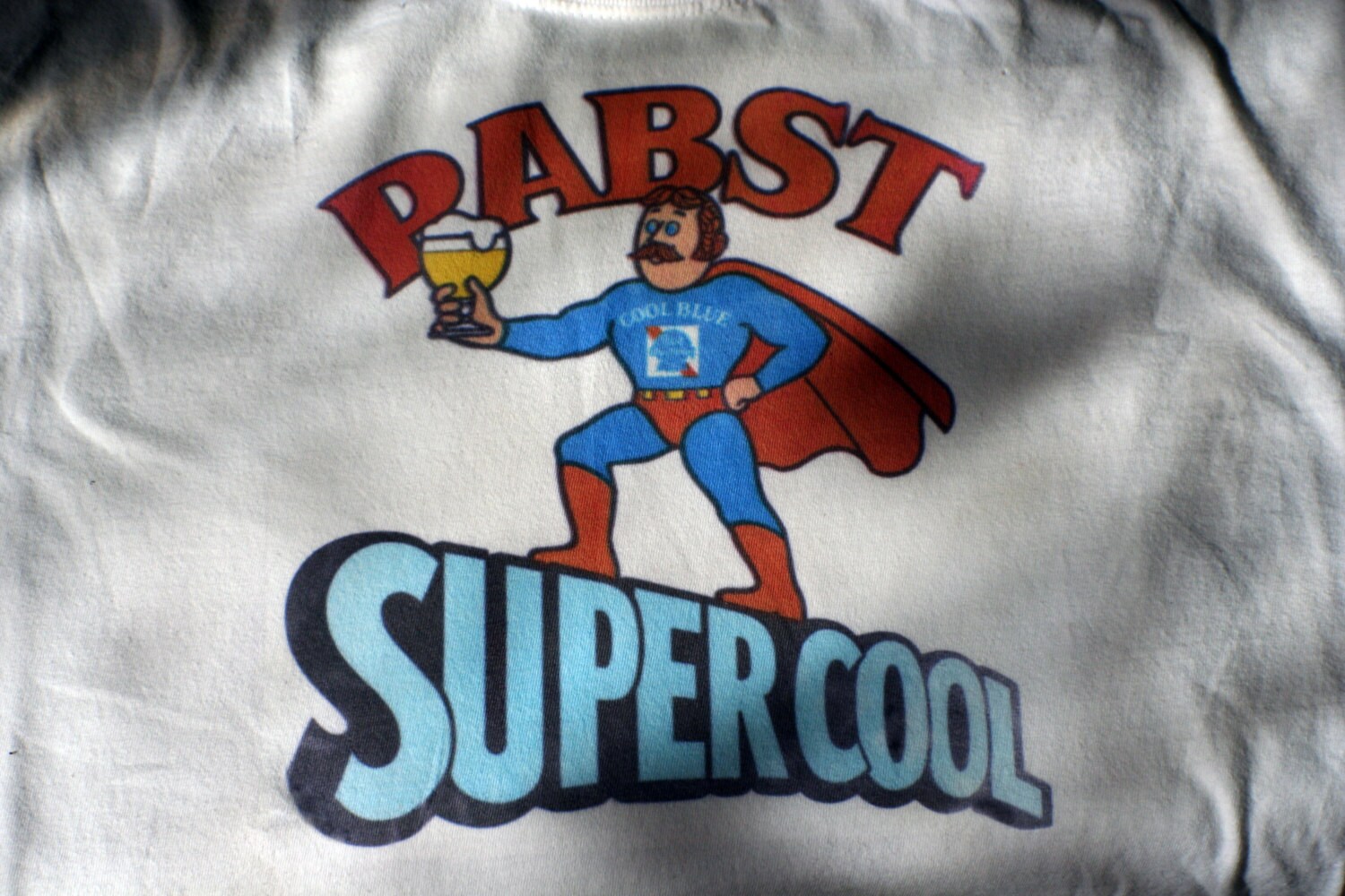 PBR Pabst Blue Ribbon Shirt Supercool Cool Blue Vintage