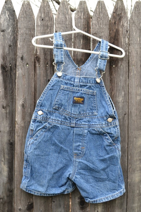 90s Osh Kosh Carpenter Bib Overalls Blue Denim 18M Oshkosh