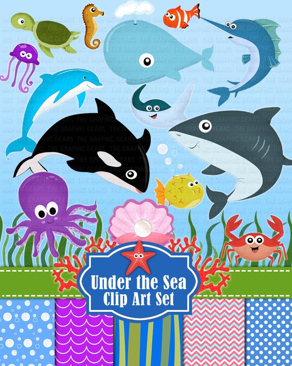Under the Sea Animals Clip Art Deep Sea Creatures by ...