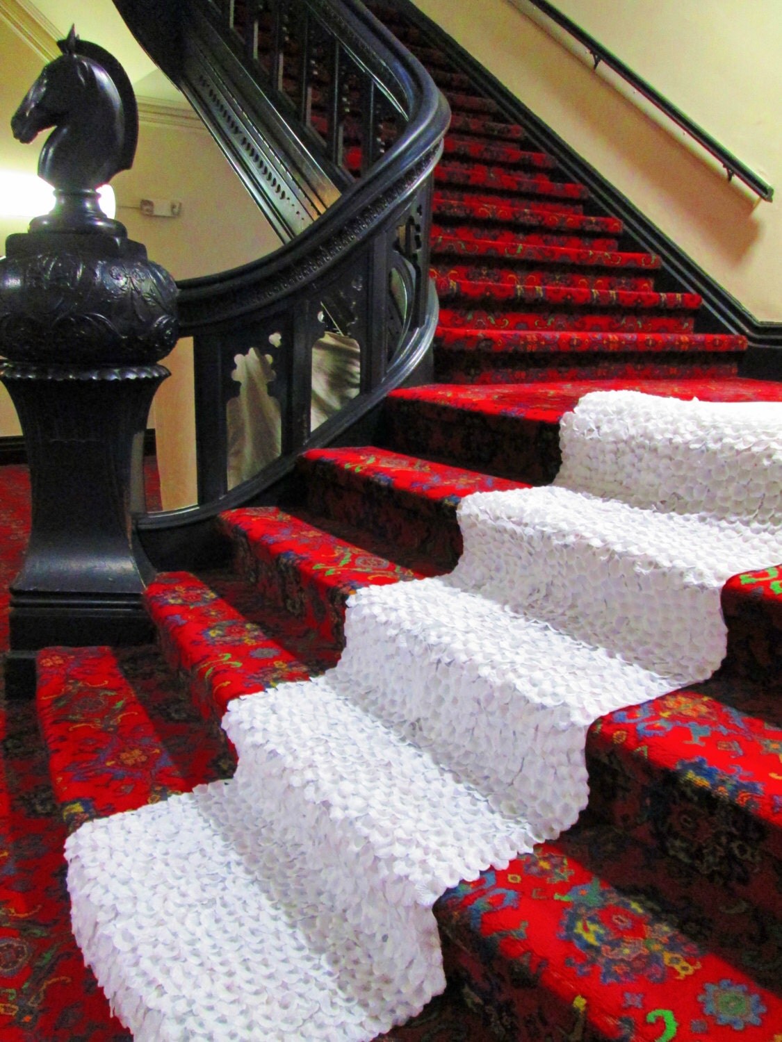 White Rose Petal Aisle Runner White Silk Rose Petal Aisle