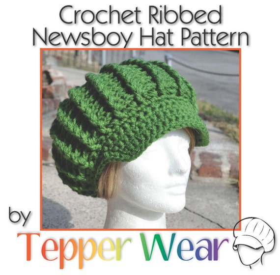 ribbed crochet hat pattern newsboy Crochet Newsboy Hat Hat Pattern Pattern  Ribbed for    Crochet Pattern