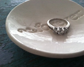 Engagement Ring Holder Ring Dish Engagement Gift Wedding Gift Forever Design