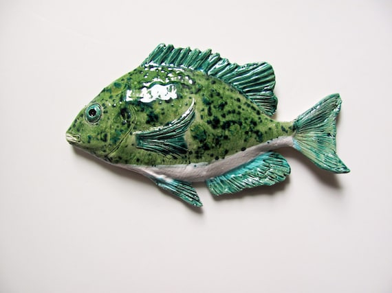 Ceramic Scup art fish wall hanging