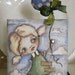 Original Folk Art Mixed Media Inspirational Painting on wood - Upwards